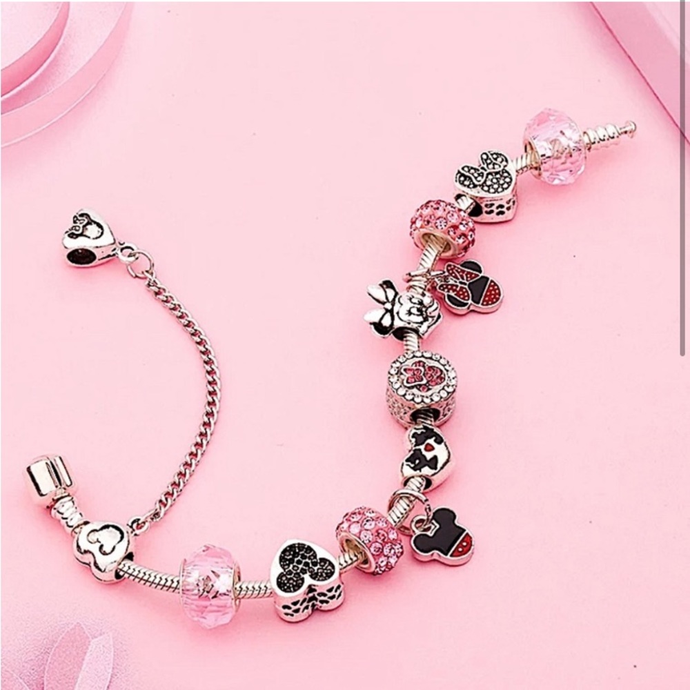 Disney Mickey Minnie Mouse Charm Bracelet - Picture 3 of 5